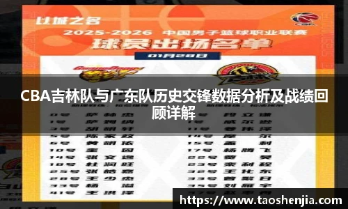 CBA吉林队与广东队历史交锋数据分析及战绩回顾详解